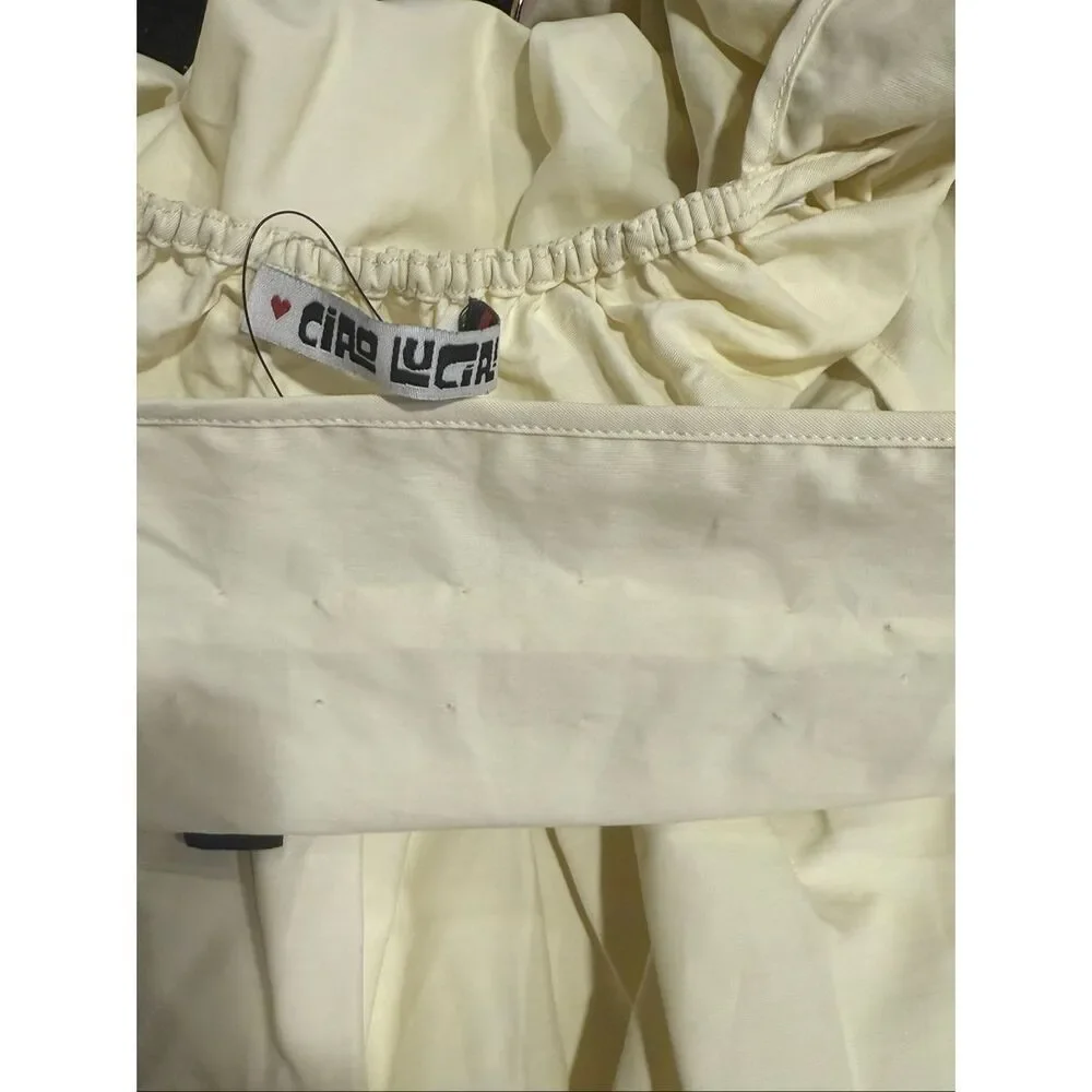 Ciao Lucia Neroni Midi Dress in Cream Vintage Inspired size S Preloved - Picture 4 of 5